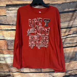 Knights Apparel Women's XL Long Sleeve Texas Tech Red Raiders T-Shirt Red